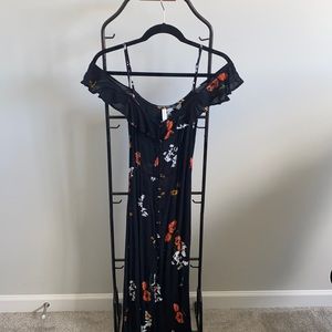 Very lightweight poppy flower dress